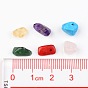 6 Color Gemstone Beads, Chip, 7~12x5~8x3~5mm, Hole: 0.3mm, about 350pcs/box