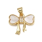Латунные микро проложить кубического циркония подвески, бантом, с оболочкой, без кадмия и без свинца