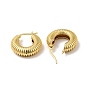 Rack Plating Brass Croissant Hoop Earrings for Women