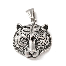304 Stainless Steel Pendants, Tiger Charm