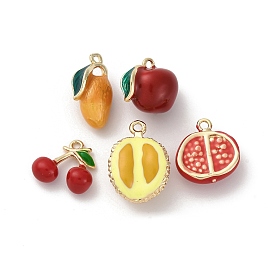 Латунь эмаль прелести, без кадмия, без никеля и без свинца, фруктовое очарование, реальный 18 k позолоченный