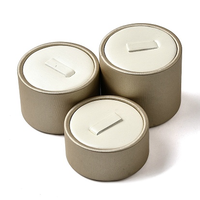 3шт. 3 размеры подставки для ювелирных изделий из искусственной кожи, кольца держатель для органайзера ювелирных изделий, колонка