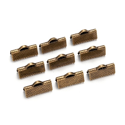 Iron Ribbon Crimp Ends