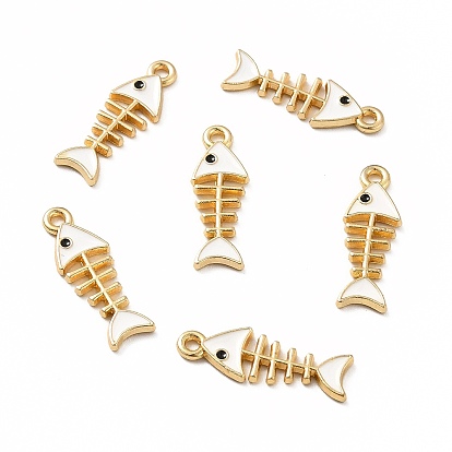Подвески из эмали и сплава, золотой свет, рыбьей костью