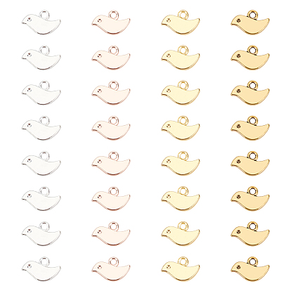 80 шт 4 цвета подвески из сплава в тибетском стиле, птица