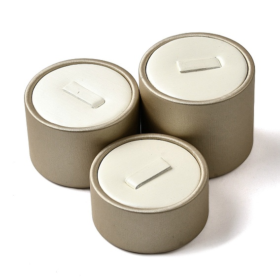 3шт. 3 размеры подставки для ювелирных изделий из искусственной кожи, кольца держатель для органайзера ювелирных изделий, колонка