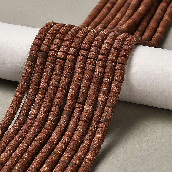 Синтетические голдстоуновские бисер пряди, матовые, дисковые бусы, Heishi бусы