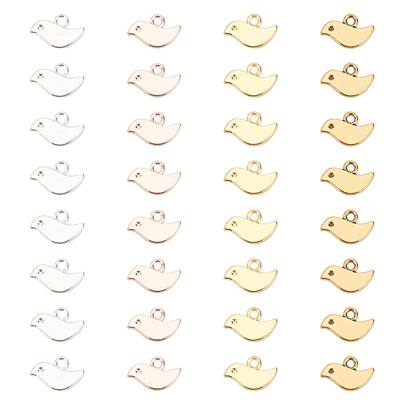 80 шт 4 цвета подвески из сплава в тибетском стиле, птица