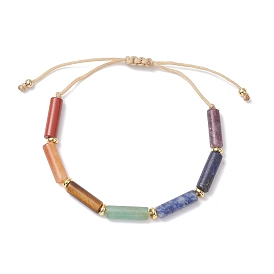 7 браслеты из натуральных смешанных драгоценных камней в форме чакры с плетеными бусинами для женщин и мужчин