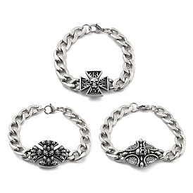 304 цепи для крепления на панцире из нержавеющей стали, крест с черепом