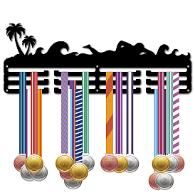 Модная железная вешалка для медалей, настенная стойка для дисплея, 3-линия, с винтами, чёрные