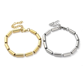 304 Stainless Steel Column Link Chain Bracelets for Women