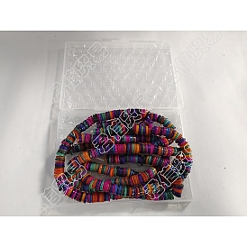 3 Strands Natural Freshwater Shell Beads Strands, Dyed, Heishi Beads, Flat Round/Disc
