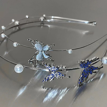 Сплав волос, бабочка, со стеклянными аксессуарами для волос для женщин и девочек