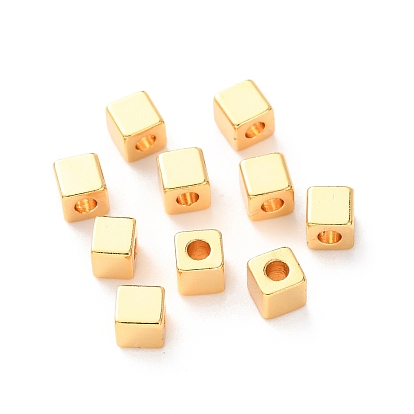 Латунные бусины, кубические, стойки покрытие, долговечный, без кадмия и без свинца