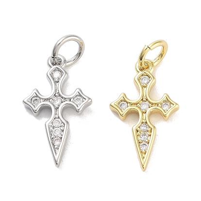 Поперечная стойка, латунные подвески с прозрачным кубическим цирконием, с целью перехода в кольце, долговечный, без свинца и без кадмия