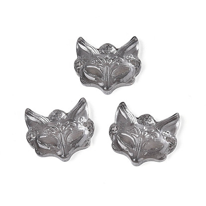 Подвески-соединители из прозрачного гальванического стекла, лисы