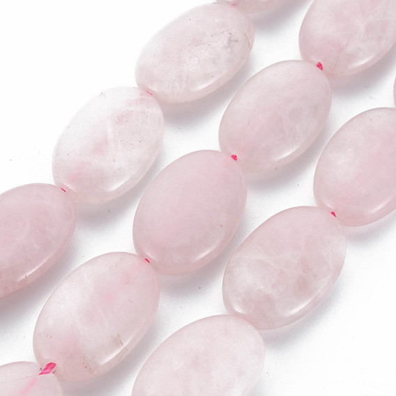 Naturel a augmenté perles de quartz brins, ovale