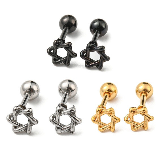 304 из нержавеющей стали серьги, хрящевые серьги, звезда Давида