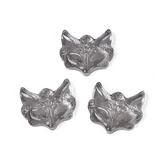 Подвески-соединители из прозрачного гальванического стекла, лисы