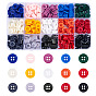 450шт 15 стили смоляные кнопки, плоско-круглые