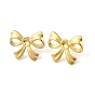 Ion Plating(IP) 304 Stainless Steel Stud Earrings for Women, Bowknot