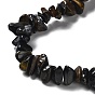 Natural Tiger Eye Chip Beads Strands, Mixed Dyed and Undyed