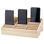 24-Grid Wooden Cell Phone Storage Box, Mobile Phone Holder, Desktop Organizer Storage Box for Classroom Office