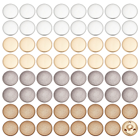 64шт. 4 цвета 1-отверстие литые пуговицы на хвостовике, плоско-круглые