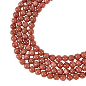 ARRICRAFT Synthetic Goldstone Beads Strands, Round