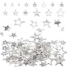 84 шт 14 стили подвески из цинкового сплава в тибетском стиле, звезда