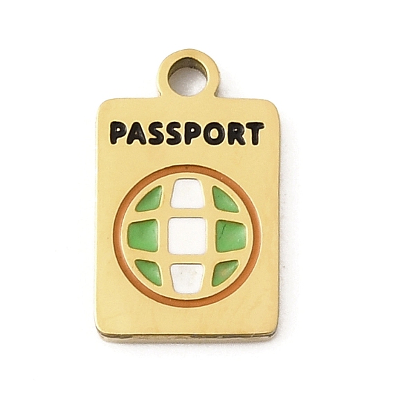 304 из нержавеющей стали шармы эмали, ионное покрытие (ip), прямоугольник со словом паспорт