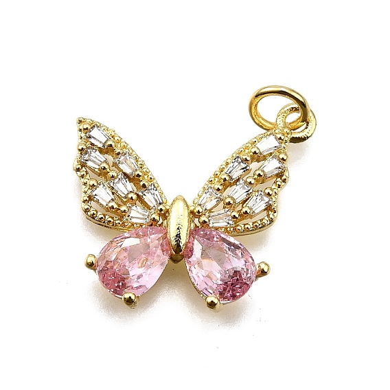 Стойка металлическая латунная микропрофилированная кубическая циркония подвески, с целью перехода в кольце, бабочка, без свинца и без кадмия, долговечный