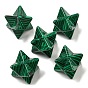 Perles synthétiques malachite, pas de trous / non percés, Merkaba Star