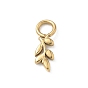 304 Stainless Steel Charms, Leaf Shape Charms