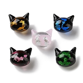 Handmade стеклянные бусины фольги, кошка