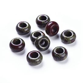 Natural Dragon Bloodstone Beads, Rondelle