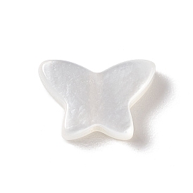 Perles naturelles de coquillages blancs, papillon