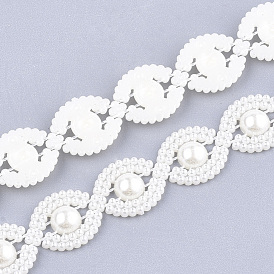 ABS plastique imitation perle garniture perlée guirlande brin, idéal pour le rideau de porte, matériel de bricolage de décoration de mariage