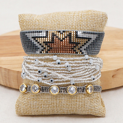 Miyuki Ethnic Style Bracelet Set - European and American Multi-layered Accessories.