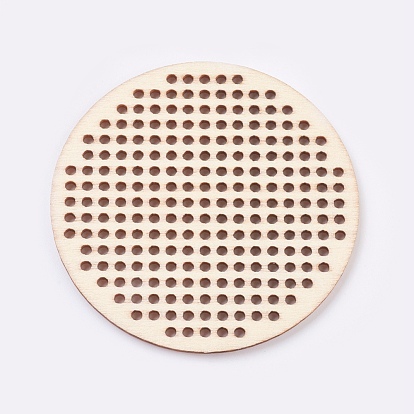Wooden Needlecraft Cross-stitch Embroidered Blank Disc