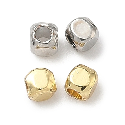 Латунные бусины, кубические, без кадмия и без свинца, стойки покрытие, долговечный