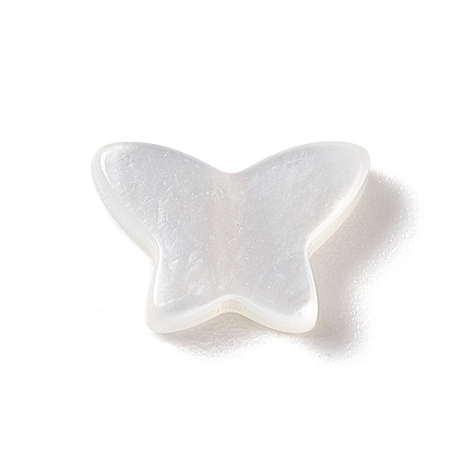 Natural White Shell Beads, Butterfly