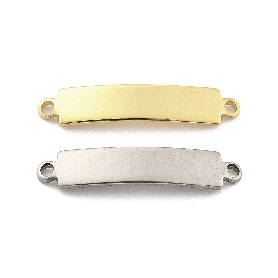 201 звенья / соединители из нержавеющей стали, закругленный прямоугольник, штамповка пустой метки