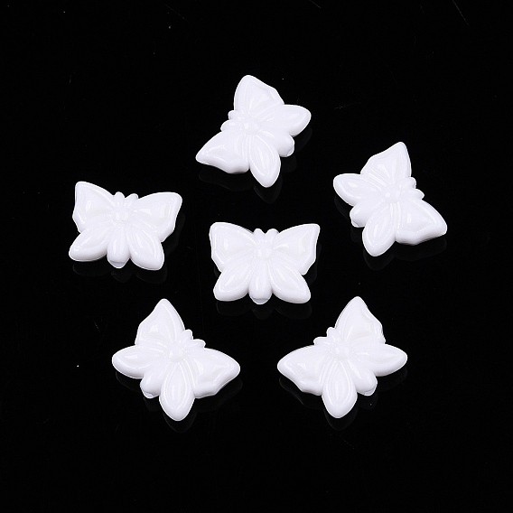 Непрозрачные акриловые бусины, бабочка