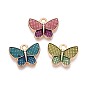 Подвески из сплава и эмали, бабочка, без кадмия и без свинца, золотой свет