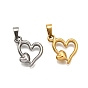 304 подвески из нержавеющей стали, шарма сердца, вакуумное покрытие pvd