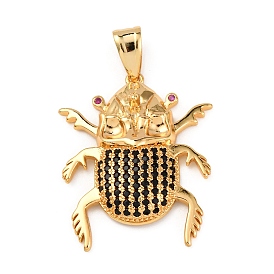 Латунные микро проложить кубического циркония подвески, жук, стойки покрытие, долговечный, без свинца и без кадмия