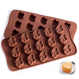 Silicone Molds, Fondant Molds, For DIY Cake Decoration, Chocolate, Candy, Rectangle with Heart