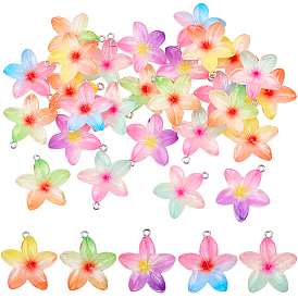 30 кулоны из смолы, цветок, с железной платиной петлей